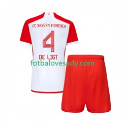 FC Bayern Mnichov Matthijs de Ligt 4 Děti Fotbalový dres Domácí 2023-2024 Krátký rukáv