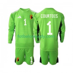 Belgie Brankář Courtois 1 Děti Fotbalový dres Domácí 2021-2022 Dlouhý rukáv