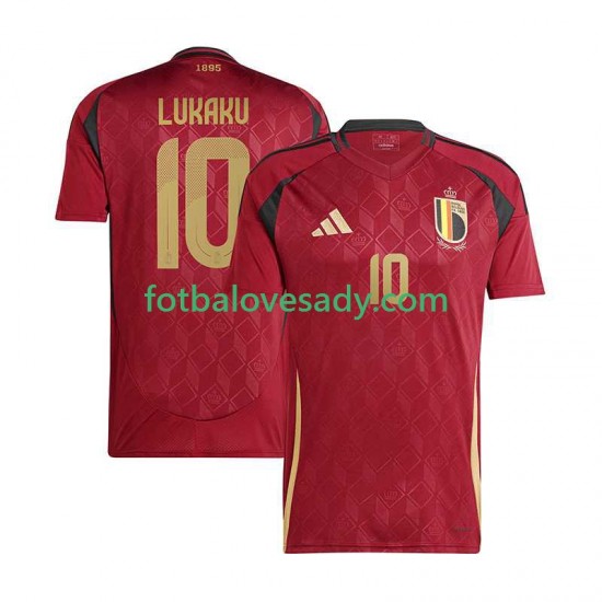 Belgie Romelu Lukaku 10 Muži Fotbalový dres Domácí Euro 2024 Krátký rukáv