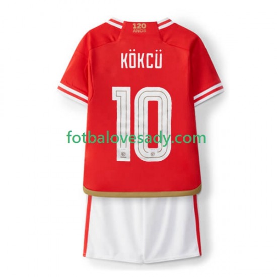 Benfica Orkun Kokcu 10 Děti Fotbalový dres Domácí 2023-2024 Krátký rukáv