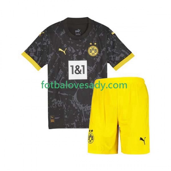 Borussia Dortmund Děti Fotbalový dres Venkovní 2023-2024 Krátký rukáv