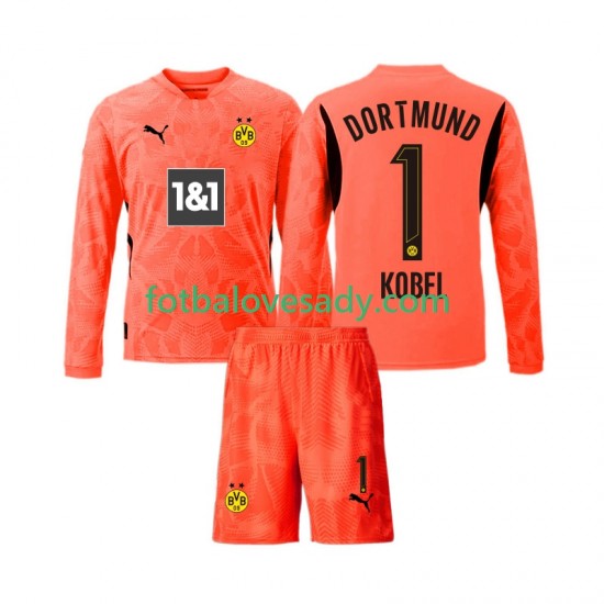 Borussia Dortmund Brankář Gregor Kobel 1 Děti Fotbalový dres Třetí 2024-2025 Dlouhý rukáv