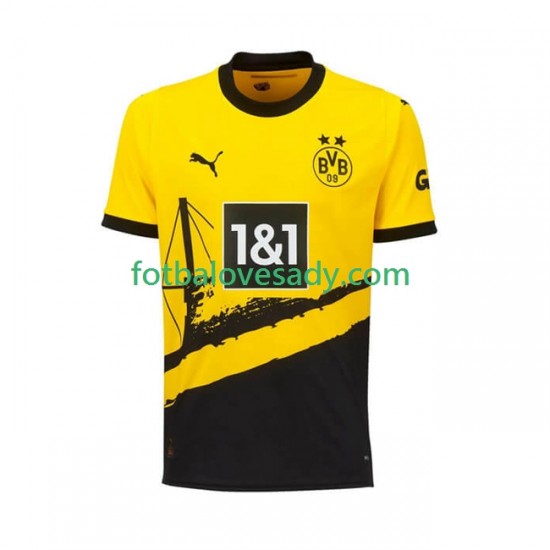 Borussia Dortmund Muži Fotbalový dres Domácí 2023-2024 Krátký rukáv