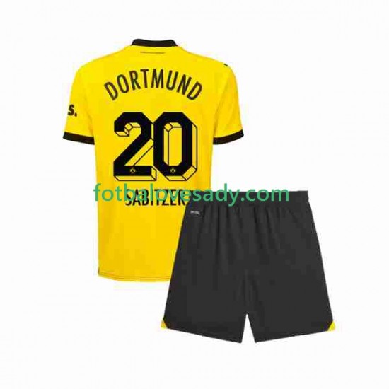 Borussia Dortmund Marcel Sabitzer 20 Děti Fotbalový dres Domácí 2023-2024 Krátký rukáv