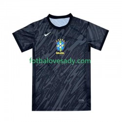 Brazílie Černá Brankář Copa America 2024 Muži Fotbalový dres Venkovní Krátký rukáv
