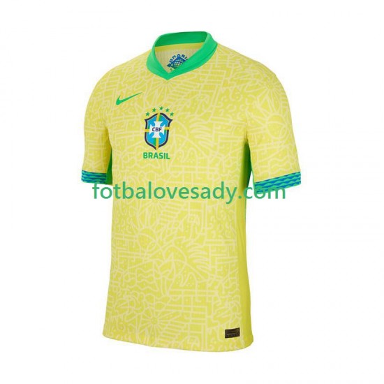 Brazílie Copa America 2024 Muži Fotbalový dres Domácí Krátký rukáv