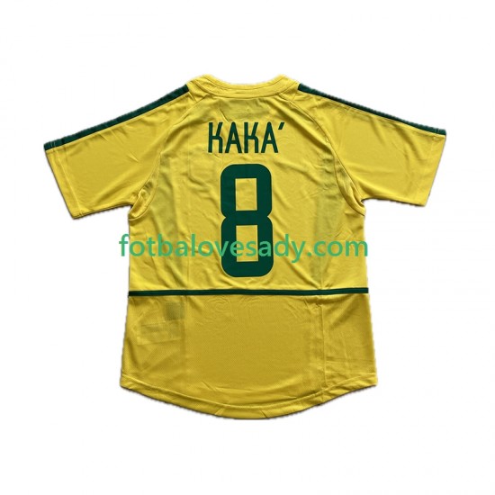 Brazílie Retro KAKA 8 2002 Muži Fotbalový dres Domácí Krátký rukáv
