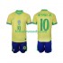 Brazílie Neymar JR 10 2024 Děti Fotbalový dres Domácí Krátký rukáv