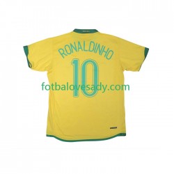Brazílie Retro RONALDINHO 10 2006 Muži Fotbalový dres Domácí Krátký rukáv