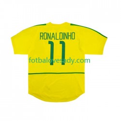 Brazílie Retro RONALDINHO 11 2002 Muži Fotbalový dres Domácí Krátký rukáv