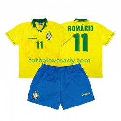 Brazílie Retro Romario 11 1994 Děti Fotbalový dres Domácí Krátký rukáv
