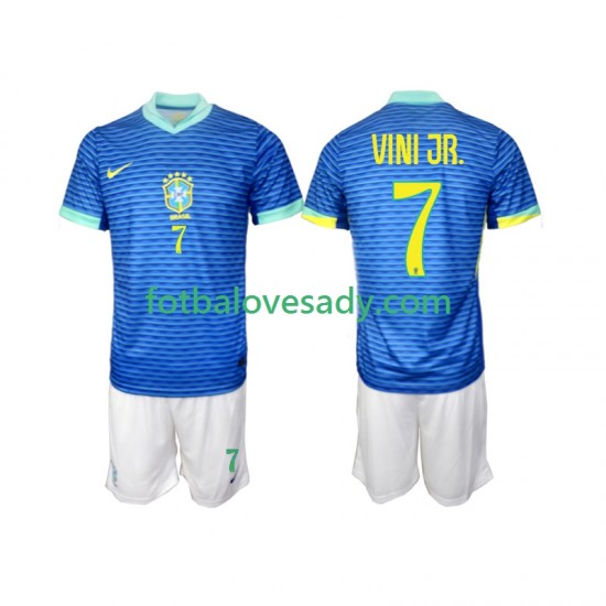 Brazílie VINI JR 7 2024 Děti Fotbalový dres Venkovní Krátký rukáv