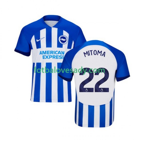 Brighton Hove Albion Mitoma 22 Muži Fotbalový dres Domácí 2023-2024 Krátký rukáv