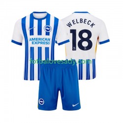 Brighton Hove Albion WELBECK 18 Děti Fotbalový dres Domácí 2024-2025 Krátký rukáv