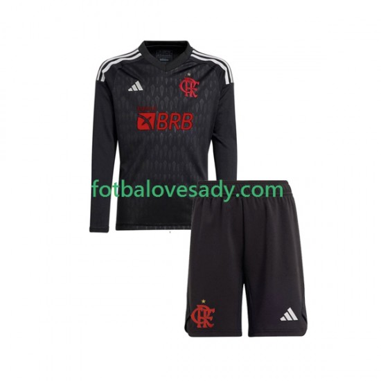 CR Flamengo Brankář Děti Fotbalový dres Venkovní 2023-2024 Dlouhý rukáv