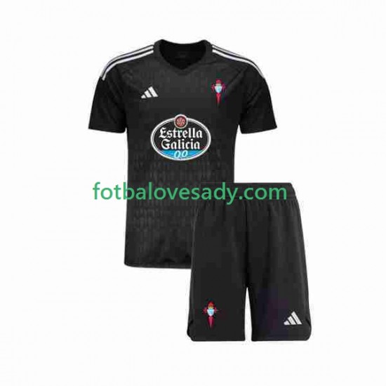 Celta de Vigo Brankář Děti Fotbalový dres Venkovní 2023-2024 Krátký rukáv
