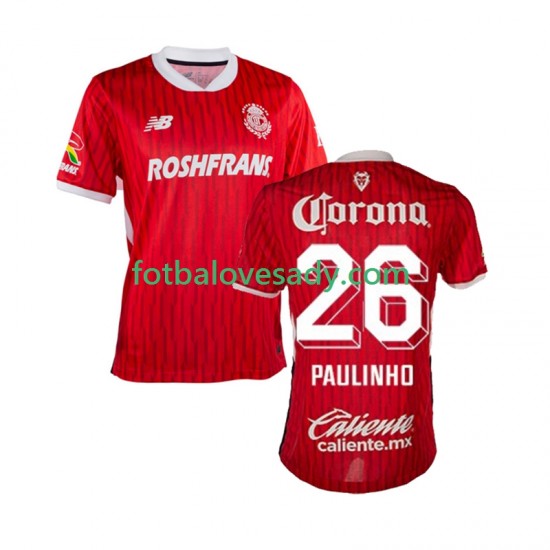 Deportivo Toluca Paulinho 26 Muži Fotbalový dres Domácí 2024-2025 Krátký rukáv