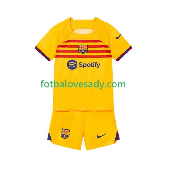 FC Barcelona Děti Fotbalový dres Čtvrtý 2022-2023 Krátký rukáv