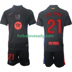 FC Barcelona F DE JONG 21 Děti Fotbalový dres Venkovní 2024-2025 Krátký rukáv
