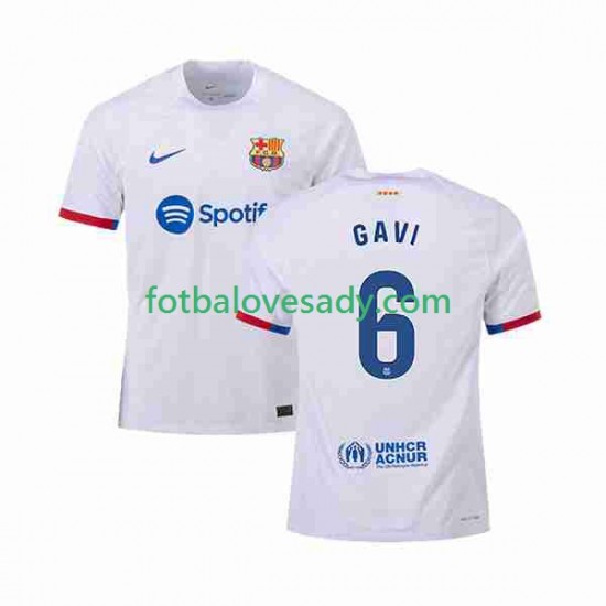 FC Barcelona GAVI 6 Muži Fotbalový dres Venkovní 2023-2024 Krátký rukáv