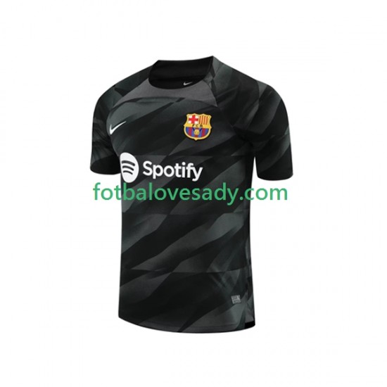 FC Barcelona Brankář Muži Fotbalový dres Venkovní 2023-2024 Krátký rukáv