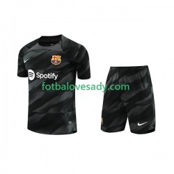 FC Barcelona Brankář Děti Fotbalový dres Venkovní 2023-2024 Krátký rukáv