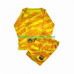 FC Barcelona Brankář Děti Fotbalový dres Čtvrtý 2023-2024 Dlouhý rukáv