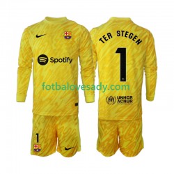 FC Barcelona Brankář Ter Stegen 1 Děti Fotbalový dres Venkovní 2024-2025 Dlouhý rukáv