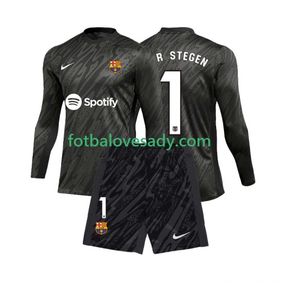FC Barcelona Brankář Ter Stegen 1 Děti Fotbalový dres Třetí 2024-2025 Dlouhý rukáv