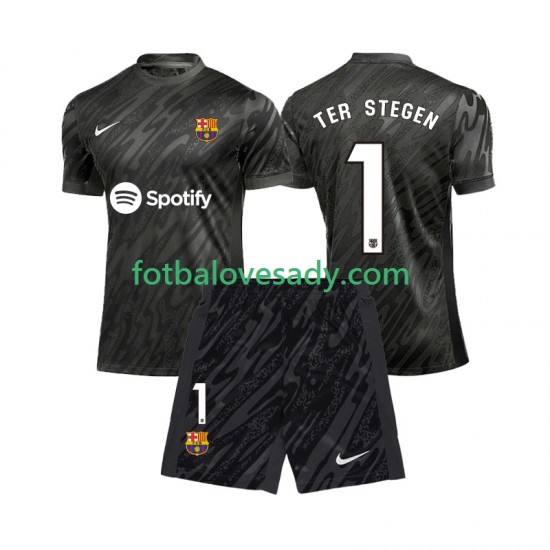 FC Barcelona Brankář Ter Stegen 1 Děti Fotbalový dres Třetí 2024-2025 Krátký rukáv