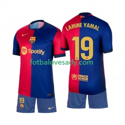 FC Barcelona Lamine Yamal 19 Děti Fotbalový dres Domácí 2024-2025 Krátký rukáv