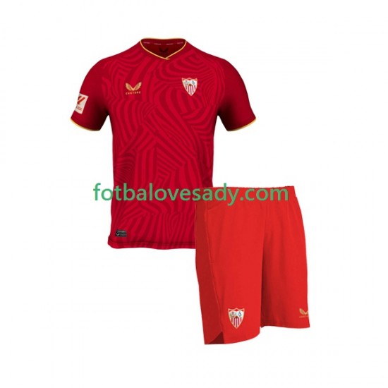 Sevilla FC Děti Fotbalový dres Venkovní 2023-2024 Krátký rukáv