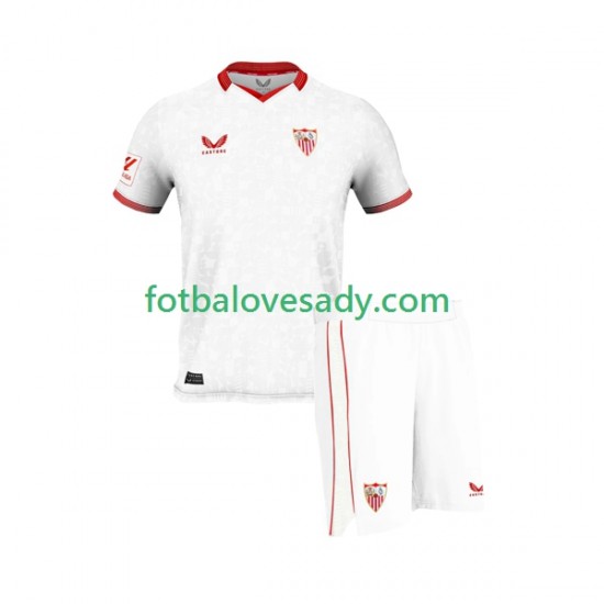 Sevilla FC Děti Fotbalový dres Domácí 2023-2024 Krátký rukáv