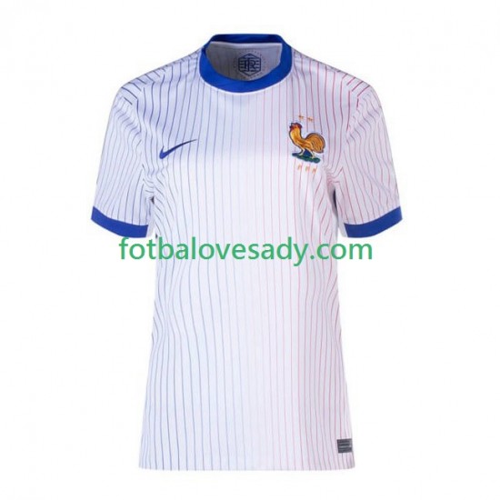 Francie Ženy Fotbalový dres Venkovní Euro 2024 Krátký rukáv