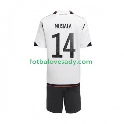 Německo Musiala 14 Děti Fotbalový dres Domácí Mistrovství světa 2022 Krátký rukáv
