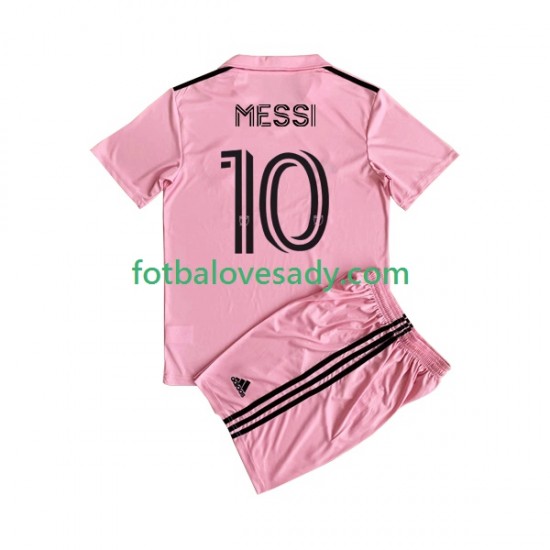 Inter Miami Lionel Messi 10 2023 Děti Fotbalový dres Domácí Krátký rukáv