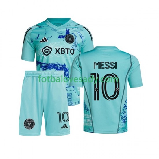 Inter Miami Lionel Messi 10 Special Děti Fotbalový dres Domácí 2023-2024 Krátký rukáv