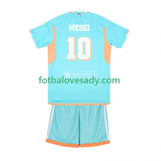 Inter Miami Lionel Messi 10 Děti Fotbalový dres Třetí 2024-2025 Krátký rukáv