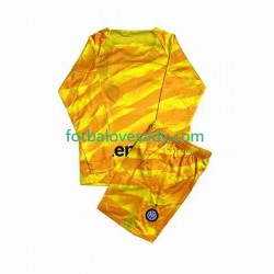 Inter Milán Brankář Děti Fotbalový dres Domácí 2023-2024 Dlouhý rukáv