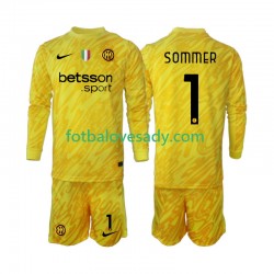 Inter Milán Brankář Yann Sommer 1 Děti Fotbalový dres Venkovní 2024-2025 Dlouhý rukáv