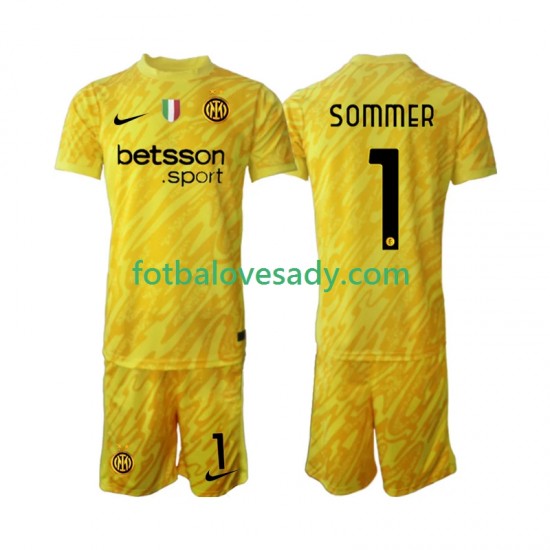 Inter Milán Brankář Yann Sommer 1 Děti Fotbalový dres Venkovní 2024-2025 Krátký rukáv