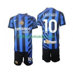 Inter Milán Lautaro 10 Děti Fotbalový dres Domácí 2024-2025 Krátký rukáv