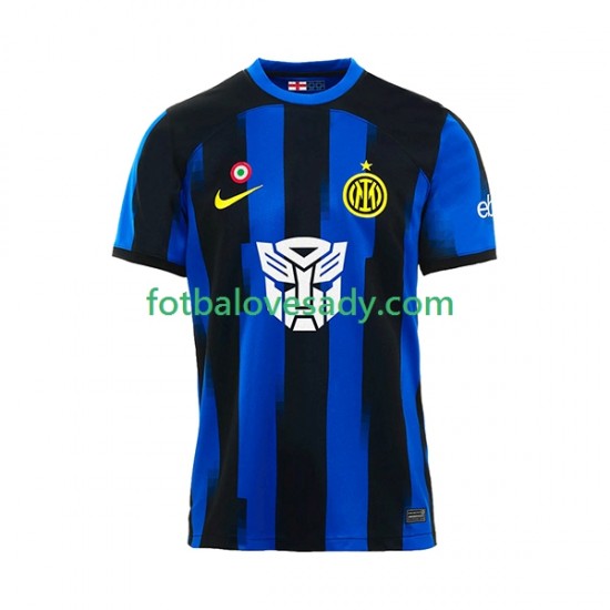 Inter Milán Transformers Muži Fotbalový dres Domácí 2023-2024 Krátký rukáv
