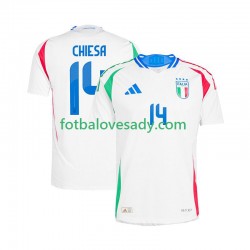 Itálie Bílý Chiesa 14 Muži Fotbalový dres Venkovní Euro 2024 Krátký rukáv