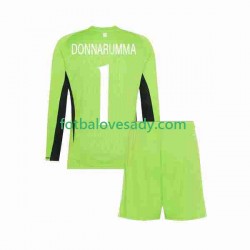 Itálie Brankář Donnarumma 1 2023 Děti Fotbalový dres Domácí Dlouhý rukáv