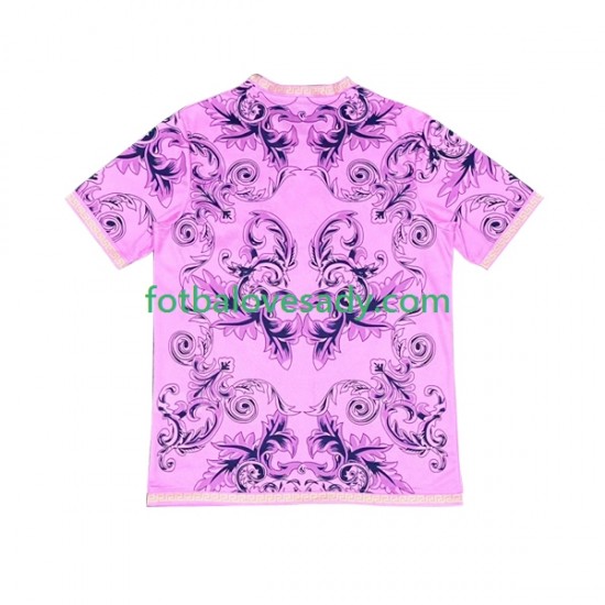 Itálie Růžový Versace Muži Fotbalový dres 2023-2024 Krátký rukáv