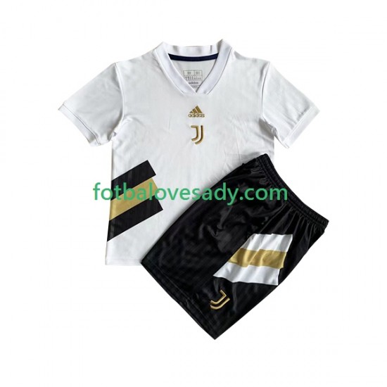 Juventus Retro Icon Děti Fotbalový dres Domácí 2022-2023 Krátký rukáv