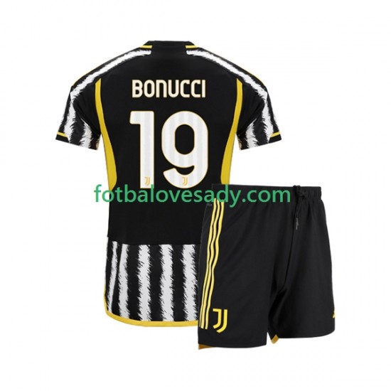 Juventus Leonardo Bonucci 19 Děti Fotbalový dres Domácí 2023-2024 Krátký rukáv