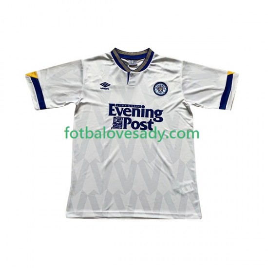 Leeds United Retro 1991-1992 Muži Fotbalový dres Domácí Krátký rukáv