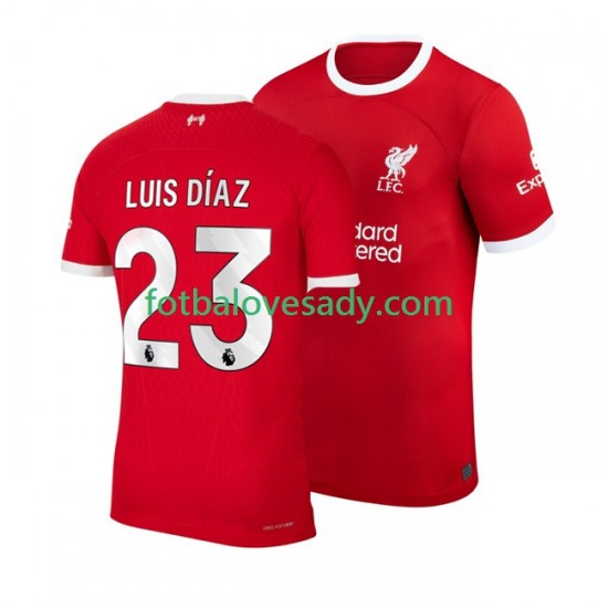 Liverpool Luis Diaz 23 Muži Fotbalový dres Domácí 2023-2024 Krátký rukáv